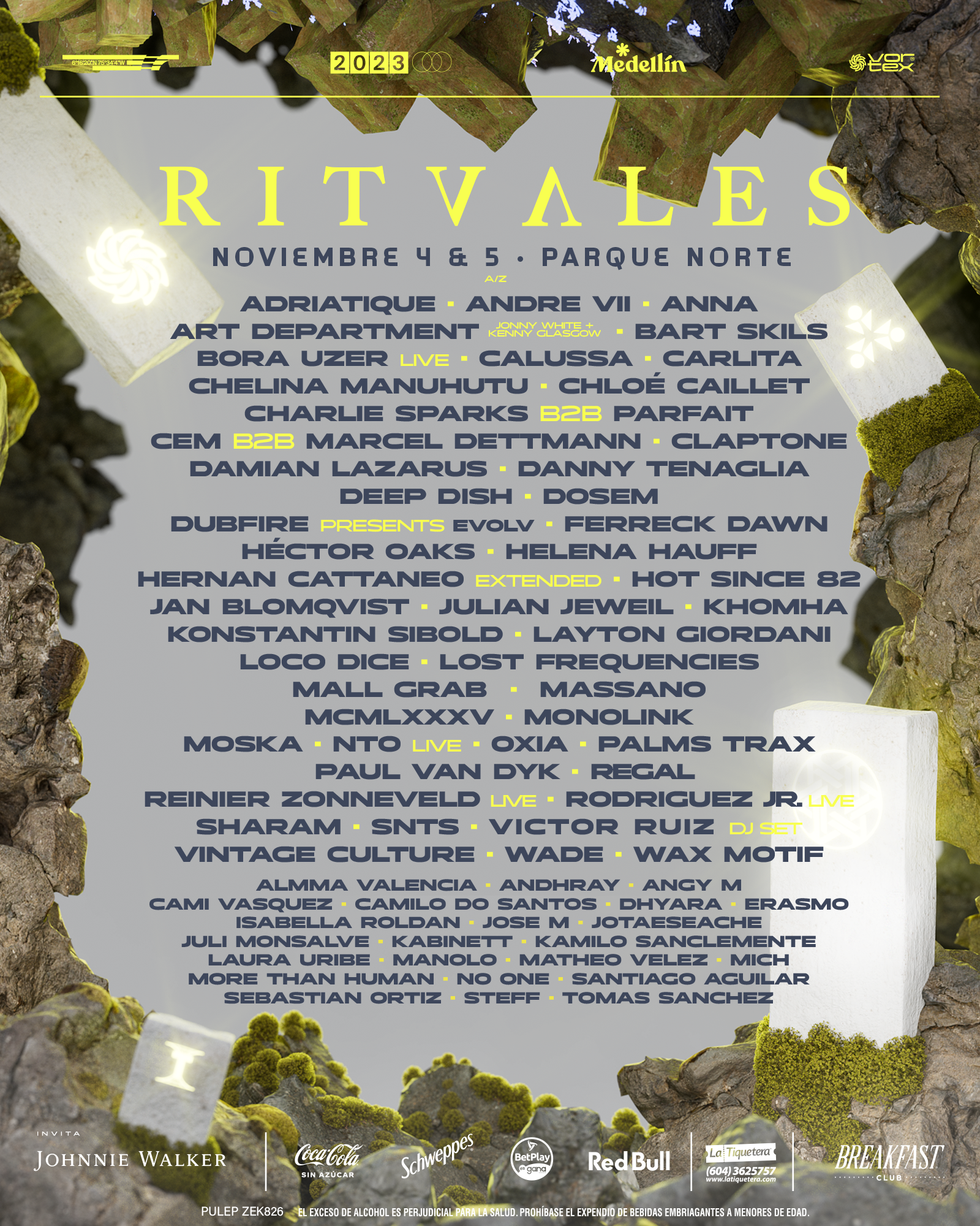 Ritvales el festival de música electrónica más grande de Colombia presenta el cartel completo