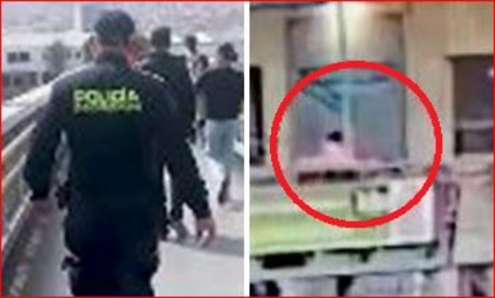 Policía- suicidio- puente peatonal- Autopista Sur-