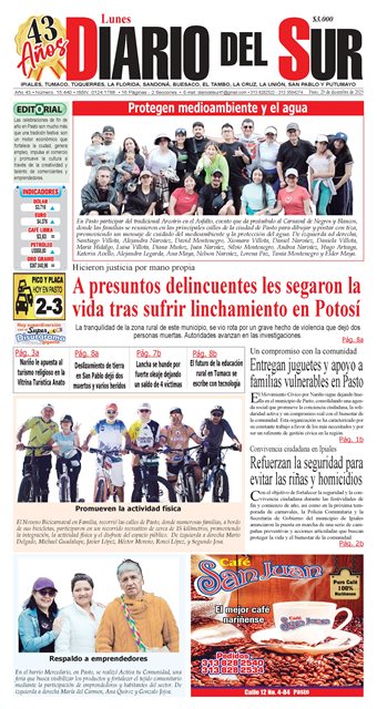 Portada 29 de diciembre de 2025