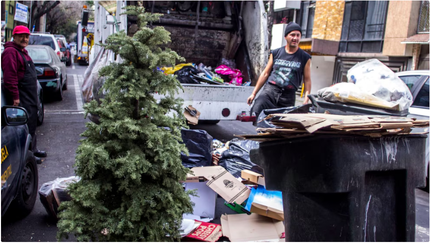 Reportan aumento de hasta 30 % de basura tras celebraciones de Navidad