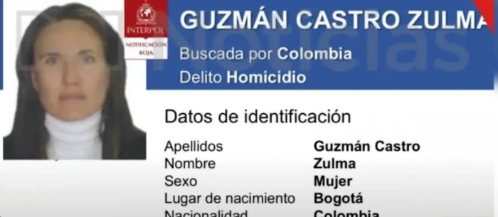 Zulma Guzmán Castro- 5Dic- Los Nogales- Interpol- envenenamiento- Fiscalía-