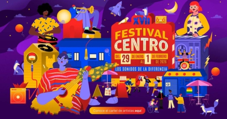 Listo el cartel del Festival Centro 2026 con 49 artistas en diez escenarios