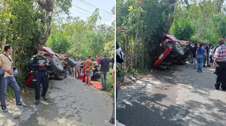 Accidente de tránsito en Antioquia dejó al menos 15 personas heridas