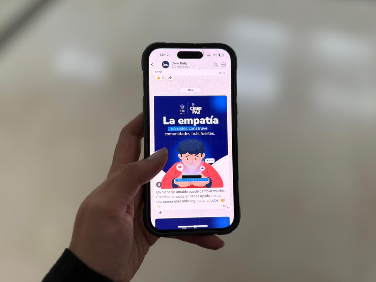 ‘Cero Bullying’, el canal de WhatsApp del Ministerio TIC prevenir el acoso digital