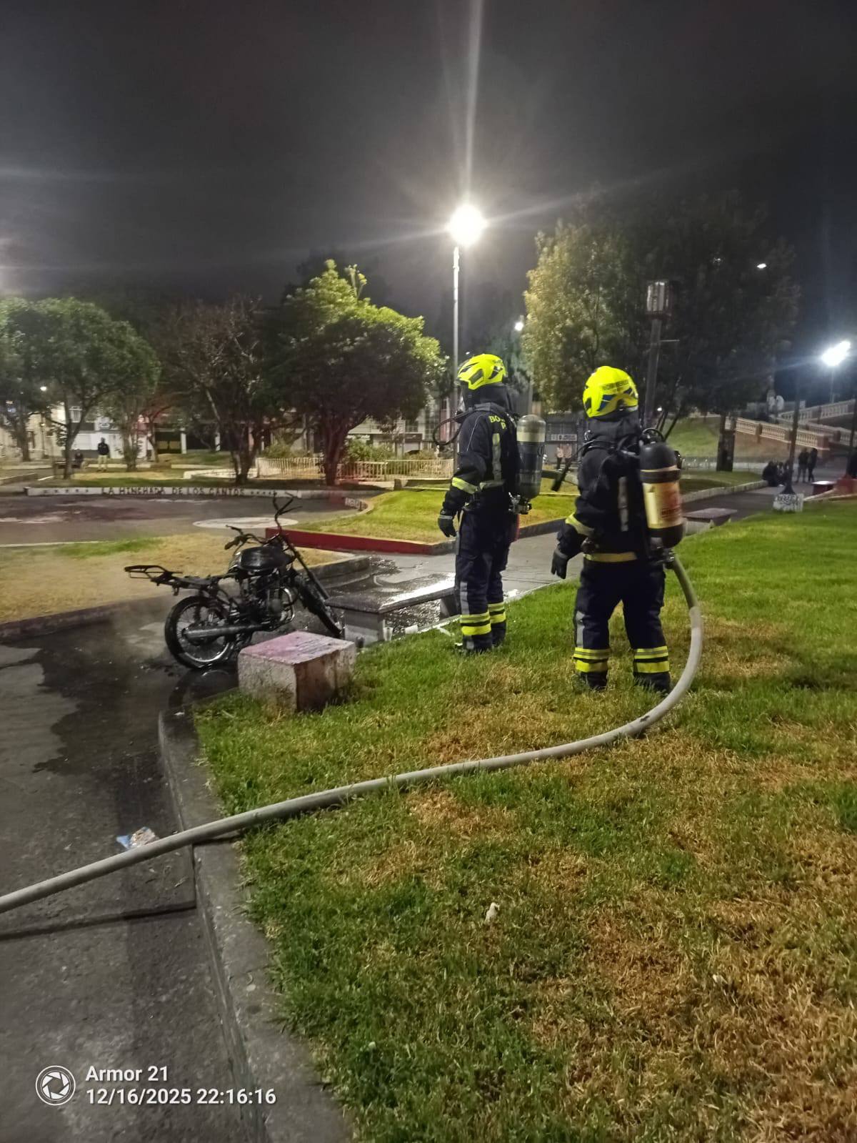 Motos fueron quemadas en extrañas circunstancias en la capital nariñense