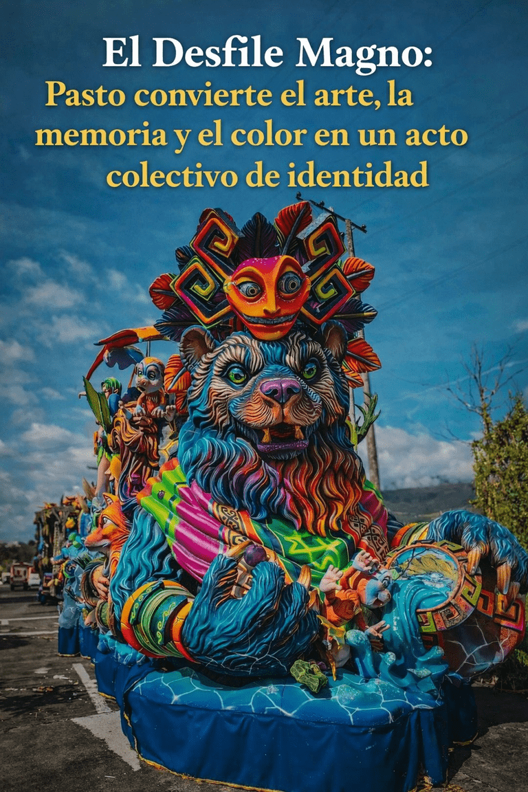 El Desfile Magno convirtió las calles de Pasto en un escenario donde el arte popular y la memoria ancestral caminaron juntos.