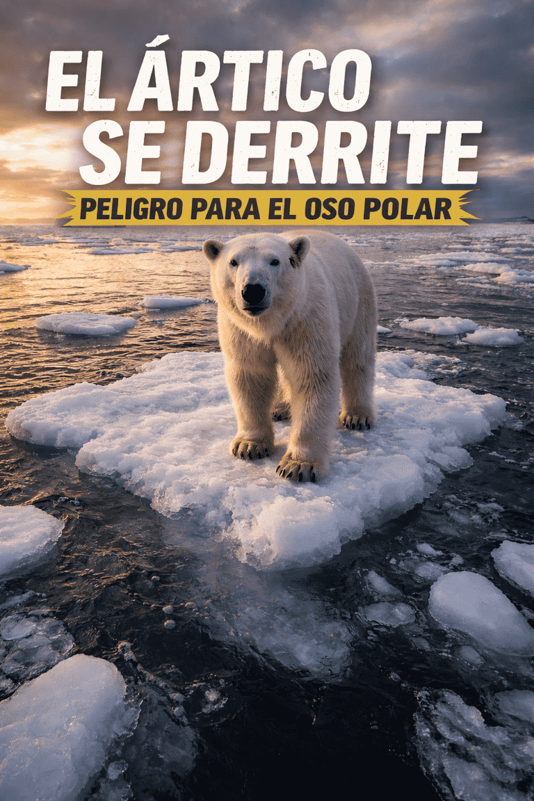 El Ártico se derrite y el oso polar paga el precio del calentamiento global.