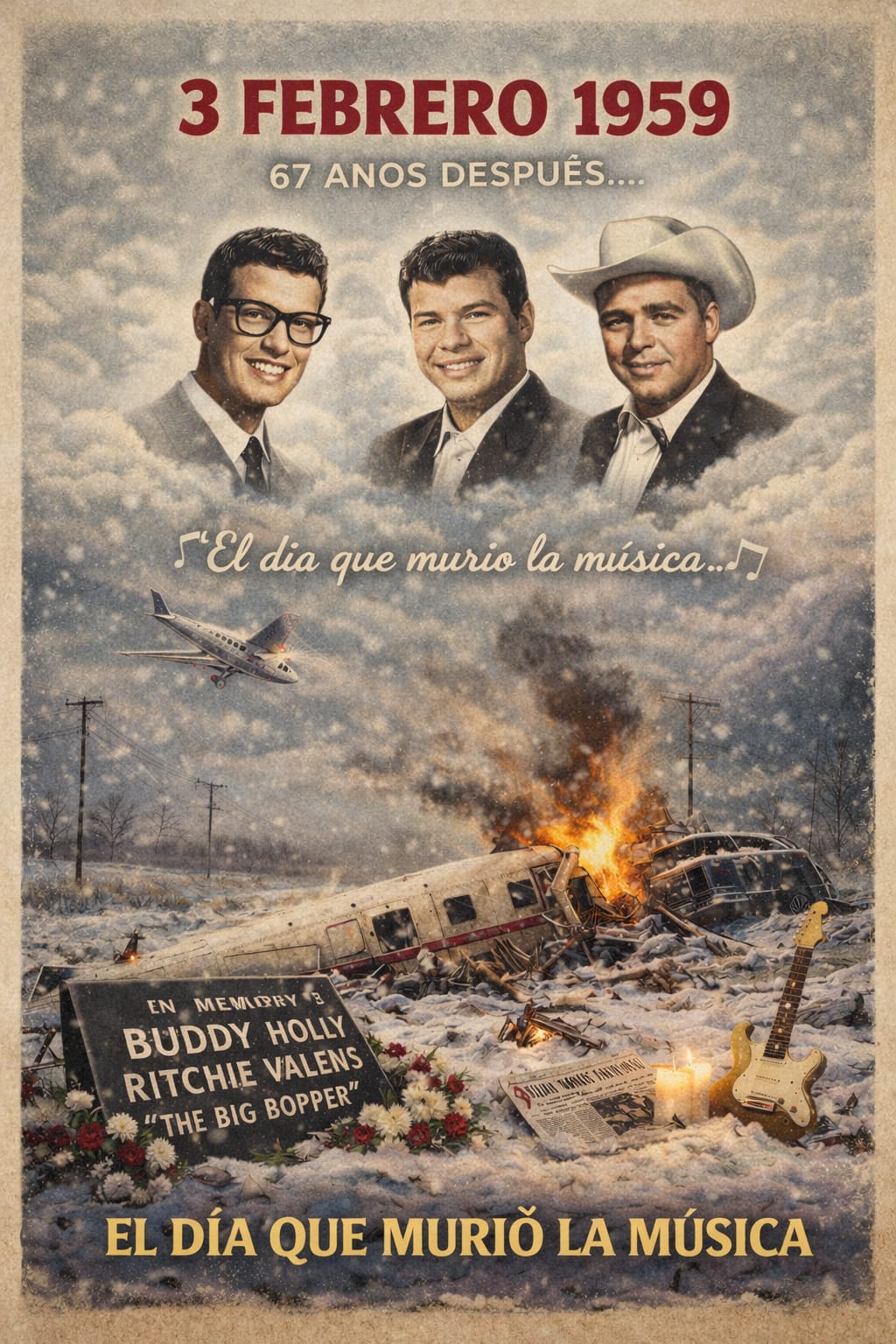 Aquel día murió la música, pero su eco sigue vivo en cada canción.