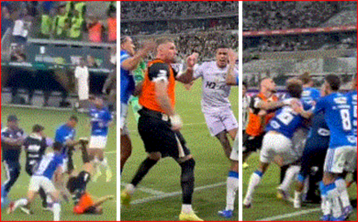 Brasil- pelea- Cruzeiro- Atlético Mineiro- 9Mar-