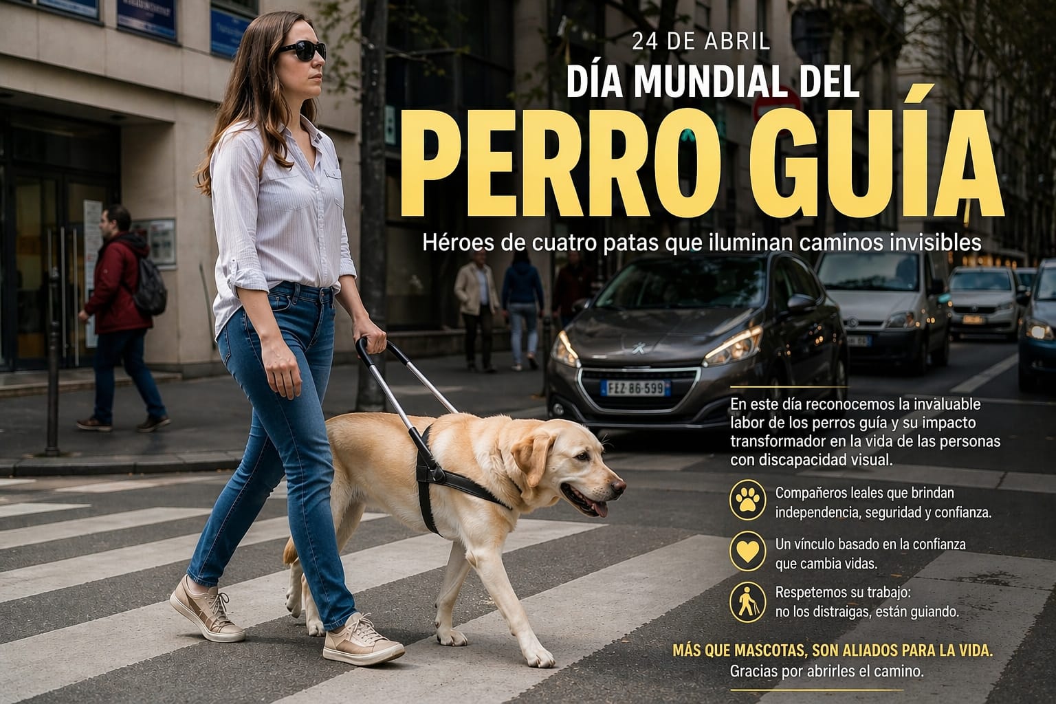 Entre humano y perro guía no hay correa: hay conexión.