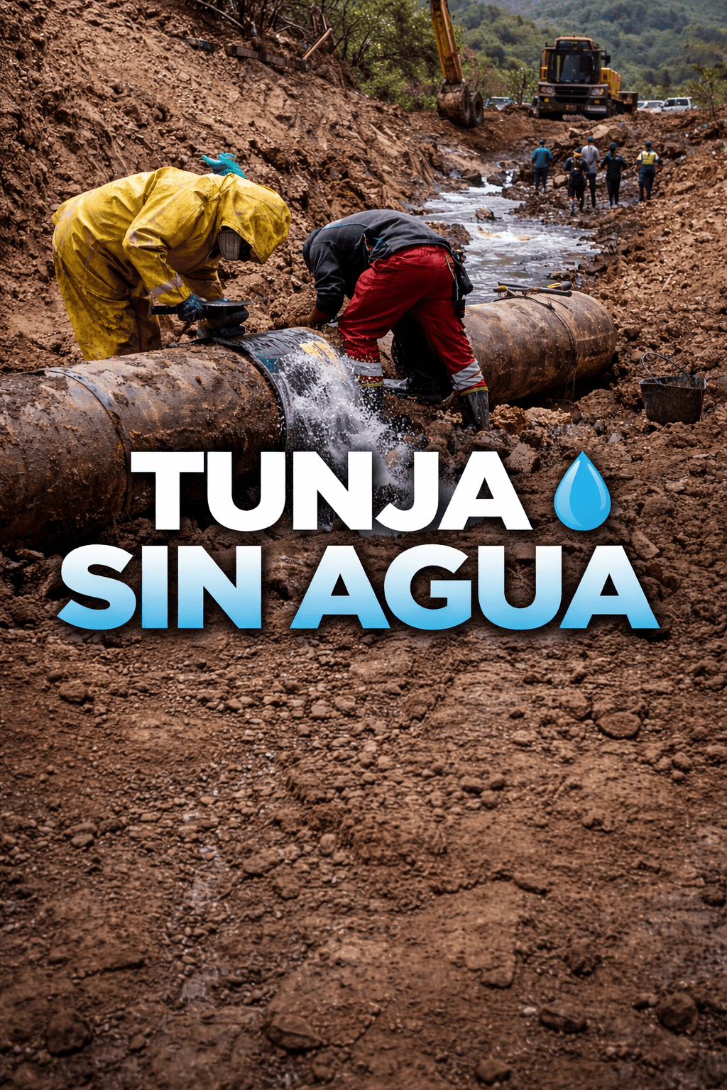 La ciudad de Tunja atraviesa una grave emergencia tras la ruptura de una tubería principal en el municipio de Ventaquemada, lo que ha dejado sin servicio de agua potable a miles de habitantes.