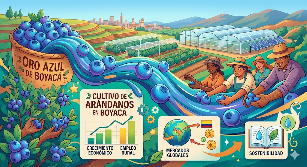 Cultivo de arándanos en Boyacá