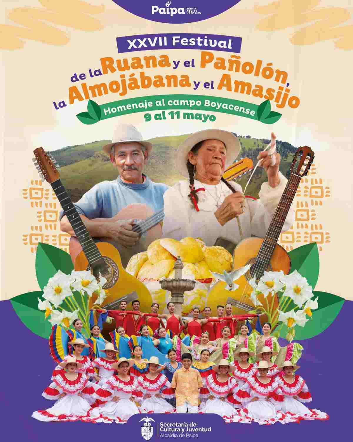 El municipio de Paipa se prepara para recibir una nueva edición del Festival de la Ruana y el Pañolón, la Almojábana y el Amasijo 2026, uno de los eventos culturales más emblemáticos de Boyacá. La celebración se realizará del 15 al 17 de mayo y reunirá gastronomía típica, música folclórica, desfiles y tradiciones campesinas que identifican a la región.