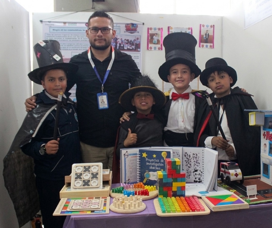 Fot1 Hicieron parte de la iniciativa en Pasto, Jesús Delgado, coordinador pedagógico programa Ondas Nariño Jairo Cassetta, Samuel Orbes, Samuel Eraso y Gerónimo Calvache.