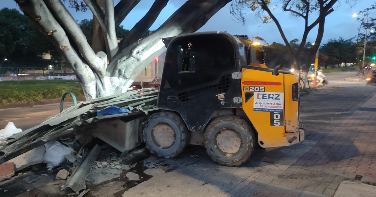 Retiraron escombros del espacio público