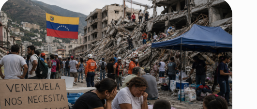Miles de damnificados esperan ayuda tras el devastador terremoto en Venezuela