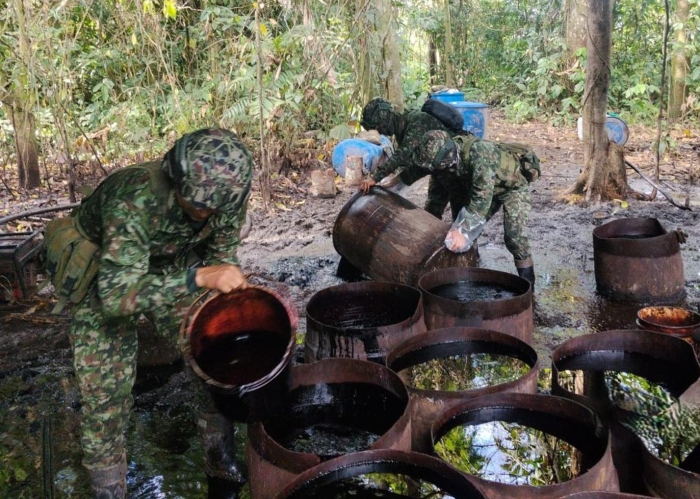 Ejército- Putumayo- laboratorios- Vigésima Séptima Brigada- permanganato de potasio-Incautación-