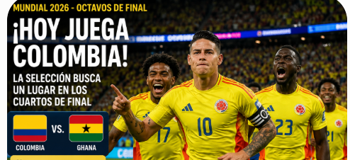 Colombia se juega el paso a octavos ante Ghana en el Mundial 2026