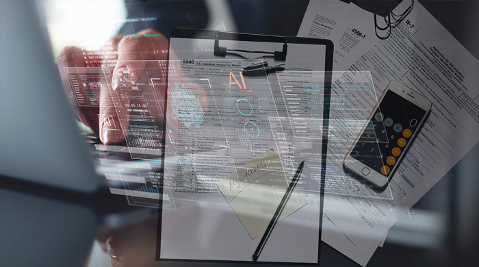 Persona utilizando ChatGPT, Gemini y Claude desde un computador para organizar un presupuesto y preparar documentos para la declaración de renta