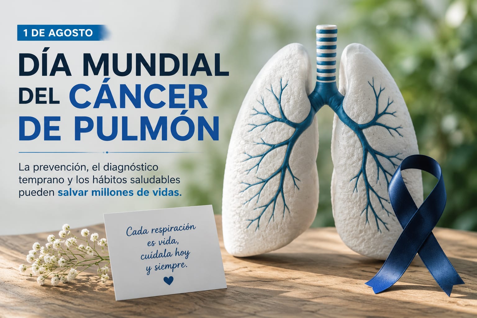 Respirar es el primer regalo de la vida; cuidar nuestros pulmones es proteger cada momento que aún está por venir