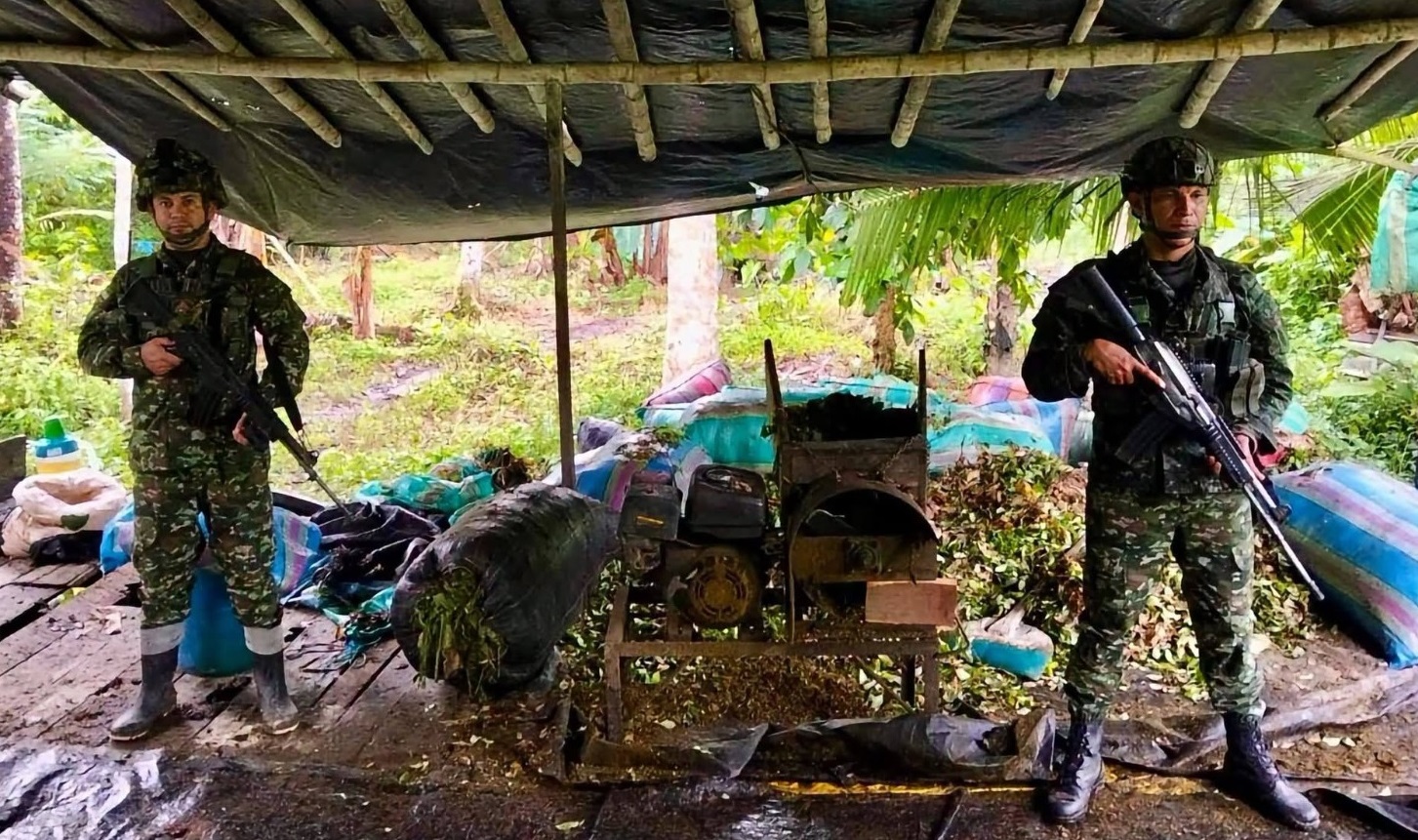 Durante el procedimiento fueron encontrados 187 kilogramos de hoja de coca procesada y picada, material que, según información oficial, se encontraba dispuesto para continuar con el proceso de producción de pasta base de coca en el Pacífico nariñense.
